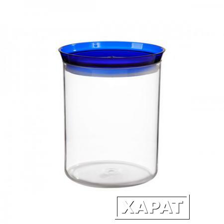 Фото Баночка для сыпучих продуктов Alt (Альт), синий полупрозрачный, BEROSSI (Изделие из пластмассы. Литраж 1 л)