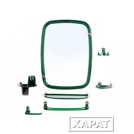 Фото Набор ВК Viva Classic (Вива Классик), зеленый полупрозрачный, BEROSSI (Изделие из пластмассы. Размер зеркало 430 х 580 мм) (НВ10211001)