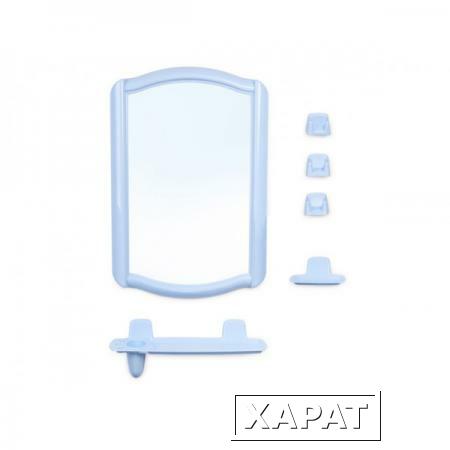 Фото Набор ВК Berossi 46 (Беросси 46), голубовато-бирюзовый, BEROSSI (Изделие из пластмассы. Размер зеркало 352 х 520 мм) (НВ04606000)