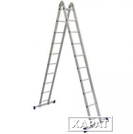 Фото Лестница двухсекционная шарнирная Алюмет Т2 205
