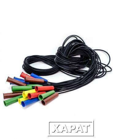 Фото Скакалка резиновая с пластмассовой ручкой, цвет в асс., 2,85м (ТОЛЬКО по 10 шт.) (4380)