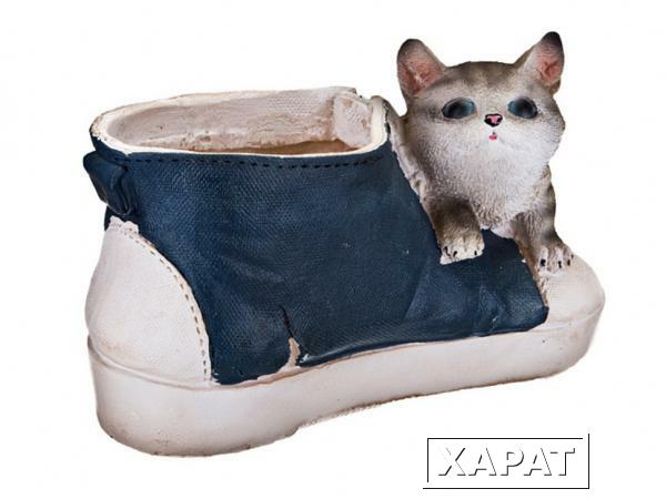 Фото Кашпо "котенок с ботинком" 22*11*13,5 см Hong Kong (155-066)