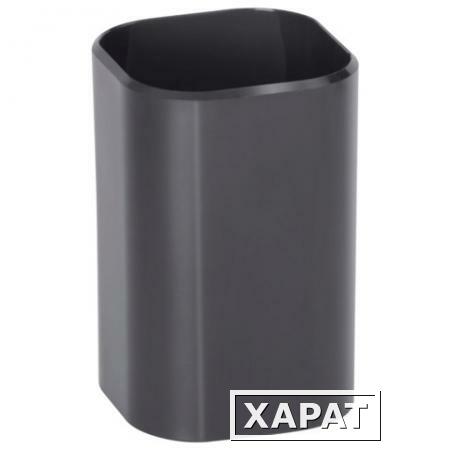 Фото Подставка-органайзер СТАММ "Визит" (стакан для ручек), 70х70х100 мм, черная