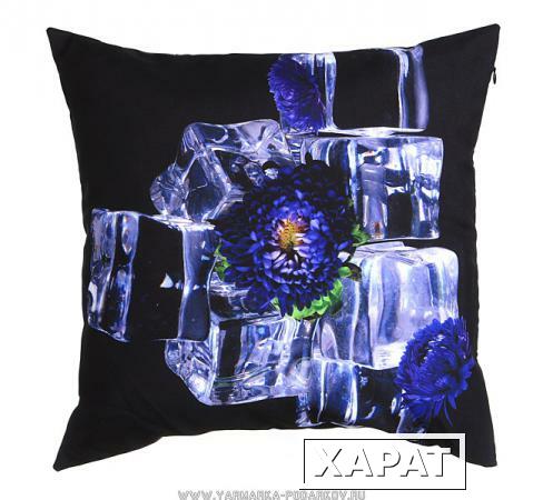 Фото Подушка декоративная ледяной цветок 45х45 см.