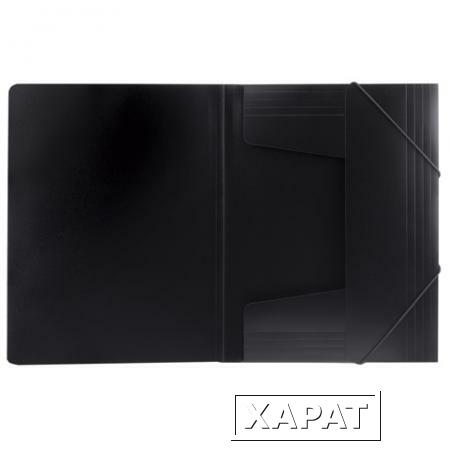 Фото Папка на резинках ERICH KRAUSE "Megapolis", А4, черная, до 300 листов, 0,6 мм