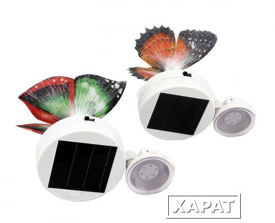 Фото Светильник с солнечной батареей SG-110 "Бабочки на окно" (1 Led), 2 шт. в комплекте