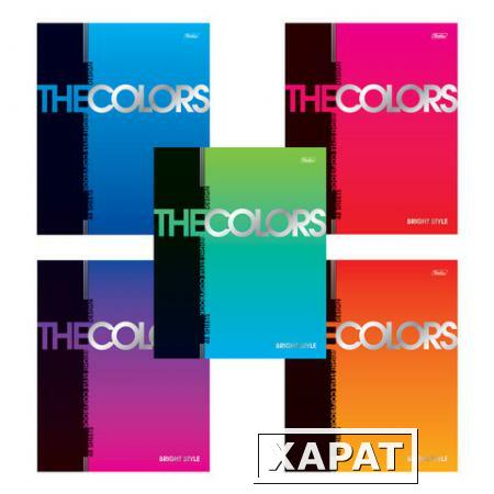 Фото Тетрадь 48 л., HATBER, клетка, металлизированный картон, "The Colors"