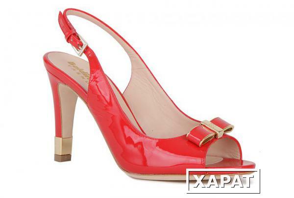 Фото BALDININI Ярко-красные босоножки на высоком каблуке от бренда Baldinini