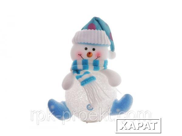 Фото Световая игрушка "Снеговик в шарфике"