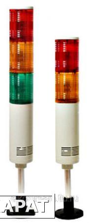 Фото Сигнальная колонна 70 мм, красная, желтая, зеленая 24 В, светодиод LED