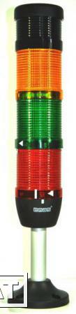 Фото Сигнальная колонна 50 мм, красная, зеленая, зуммер, 220В, стробоскоп FLESH Emas