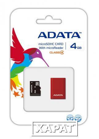 Фото SD micro карта памяти 4GB + USB Card Reader