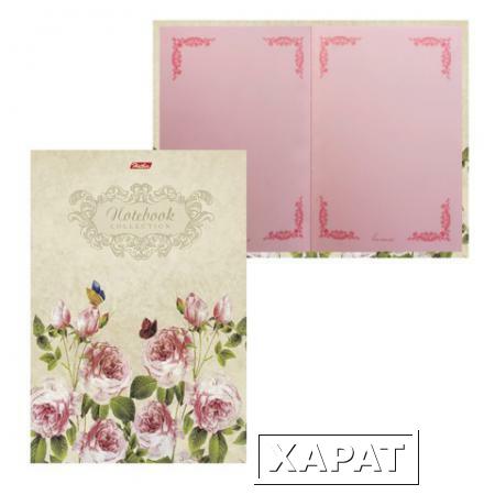 Фото Блокнот 7БЦ, А5, 80 л., обложка ламинированная, тонированный блок, HATBER, "ВАНИЛЬ - Розовый сад"