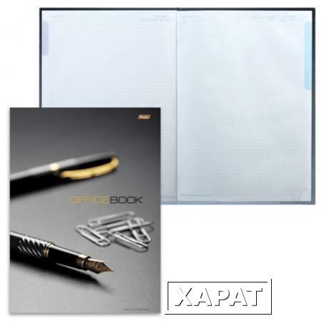 Фото Блокнот 7БЦ, А4, 120 л., обложка ламинированная, 5-цветный блок, HATBER, "Office Book", 205х290 мм