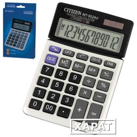 Фото Калькулятор CITIZEN настольный MT-852AII, 12 разрядов, двойное питание, 160х104 мм
