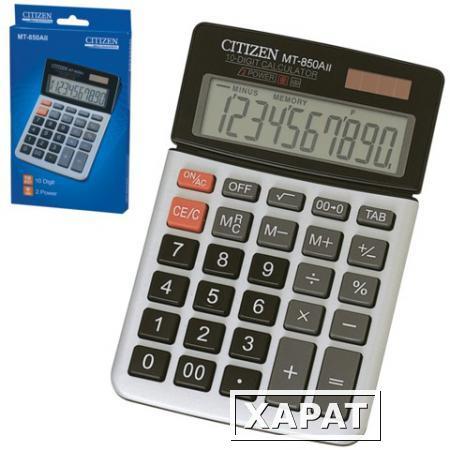 Фото Калькулятор CITIZEN настольный MT-850AII, 10 разрядов, двойное питание, 160х104 мм