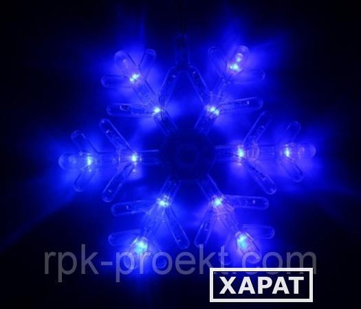 Фото Снежинка синяя LED