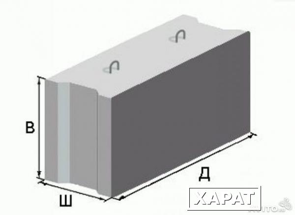 Фото Блок бетонный фундаментный ФБС 24-3-6