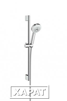 Фото Hansgrohe Crometta 100 Multi EcoSmart 26653400 Душевой гарнитур (хром/белый) | интернет-магазин сантехники Santehmag.ru