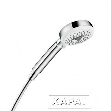 Фото Hansgrohe Crometta 100 Multi EcoSmart 26826400 Ручной душ (хром/белый) | интернет-магазин сантехники Santehmag.ru