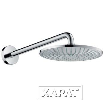 Фото Hansgrohe Raindance AIR 240 мм 27474000 Верхний душ в комплекте с кронштейном 389 мм (хром) | интернет-магазин сантехники Santehmag.ru