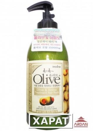 Фото 073841 Olive &amp; Amino Treatment Hair Pack Кондиционер/маска для волос с экстрактом оливы и аминокислотами, объем 1 л