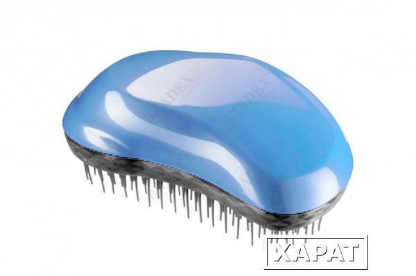 Фото Расческа для распутывания волос «НОУ ТЭНГЛЗ» 12х8см синяя
