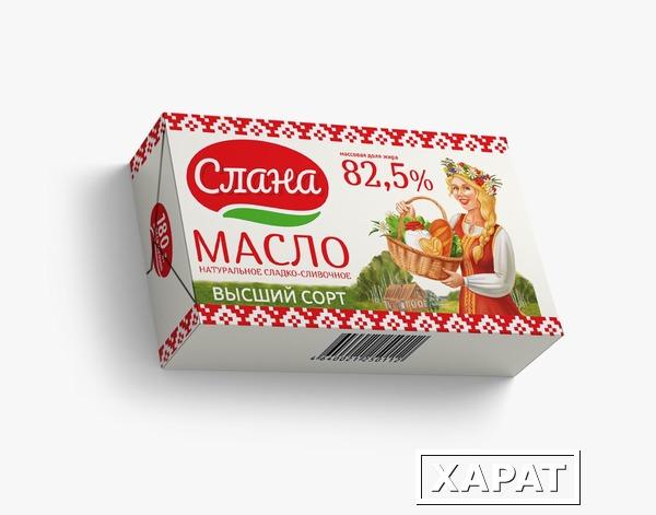 Фото Масло "СЛАНА" натуральное сладко-сливочное 82,50гр фольга