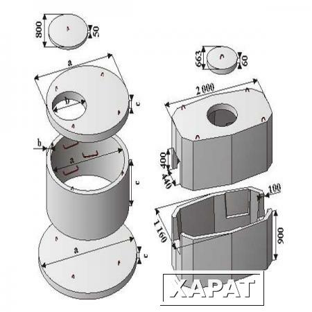 Фото Колодец кабельной связи ККС 5-80 комплект