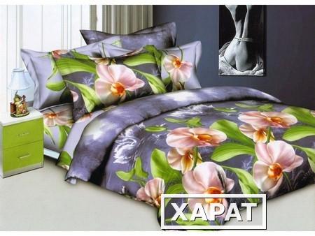 Фото Комплект постельного белья Орхидея розовая