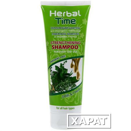 Фото Укрепляющий шампунь для всех типов волос Herbal Time Роза Импекс 250 ml