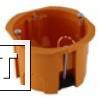 Фото Установочная коробка СП D65х45мм, саморезы, пл. лапки, оранжевая, IP20, TDM