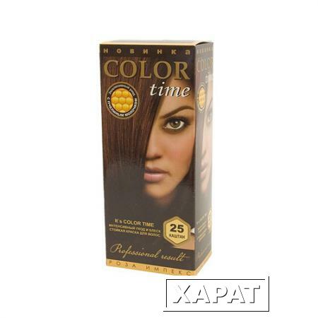 Фото Гель- краска для волос Каштан Color Time Роза Импекс 100 ml