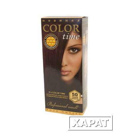 Фото Гель- краска для волос Темный махагон Color Time Роза Импекс 100 ml