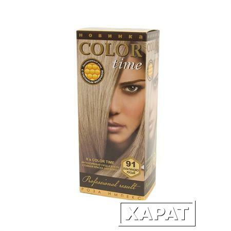Фото Гель- краска для волос Платиново- русый Color Time Роза Импекс 100 ml