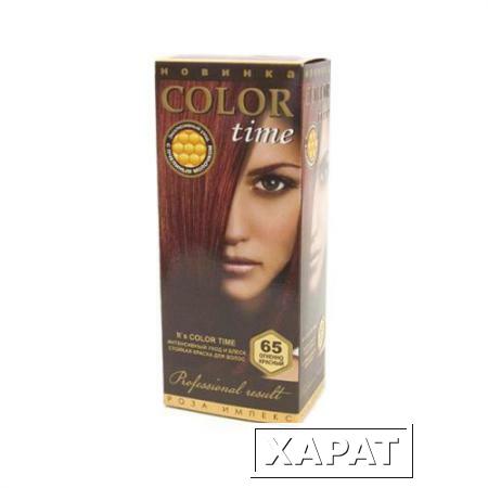 Фото Гель- краска для волос Огненно- красный Color Time Роза Импекс 100 ml