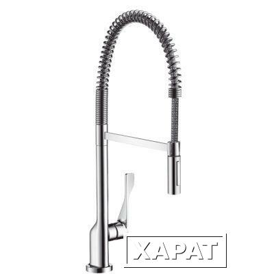 Фото Hansgrohe Axor Citterio Semi Pro 39840800 Смеситель для кухни (нерж.сталь) | интернет-магазин сантехники Santehmag.ru