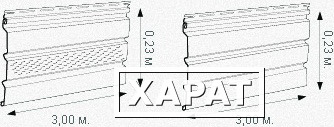 Фото Сайдинг и комплектующие PRORAB Софит б/перф. белый 3000х232х1,1мм