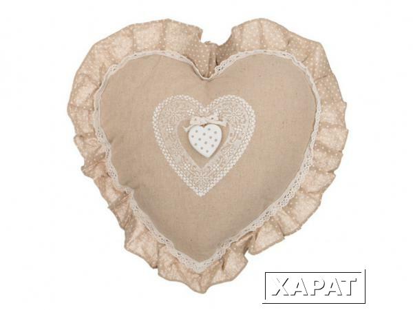 Фото Подушка в форме сердца коллекция "кофе с молоком" 38*38 см. Gree Textile (222-249)