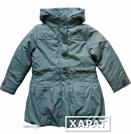 Фото Emoi теплая куртка-пальто с капюшоном на девочку,размер 116 см