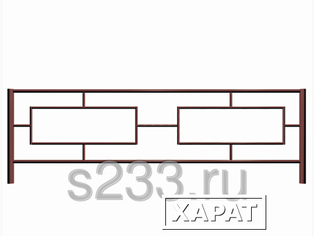 Фото Газонное ограждение из профильной трубы. ГО-6