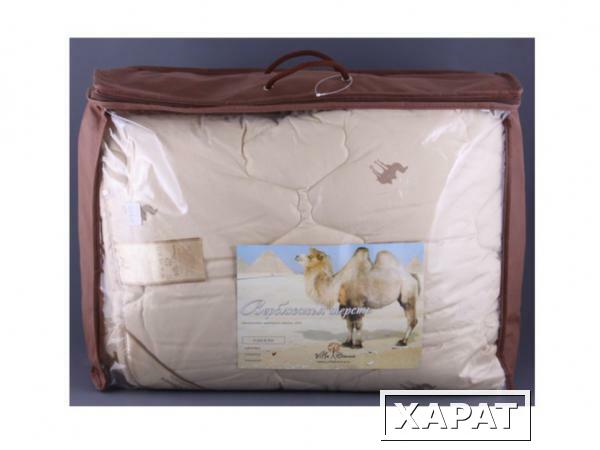 Фото Одеяло 140*205 см. верблюжья шерсть, верх-тик х/б в ассортименте 2 вида (558-011)