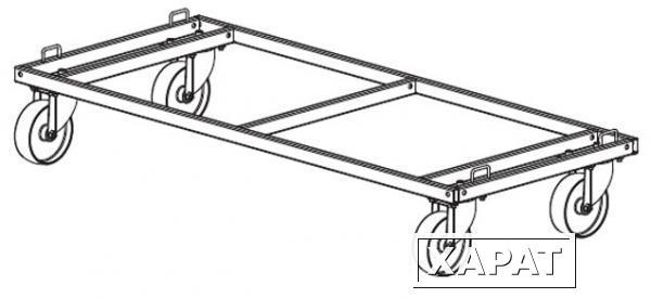 Фото Основа стеллажа 4 колеса 75 мм со стопором 03820-B