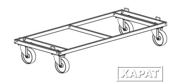 Фото Основа стеллажа 4 колеса 75 мм со стопором 0382-ХХL-B