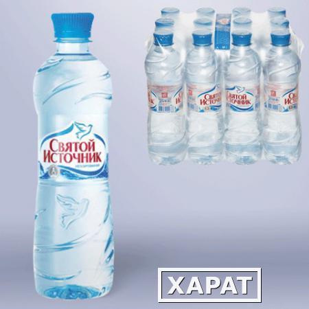 Фото Вода негазированная питьевая "Святой источник", 0,5 л, пластиковая бутылка