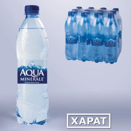 Фото Вода газированная питьевая AQUA MINERALE (Аква Минерале), 0,6 л, пластиковая бутылка