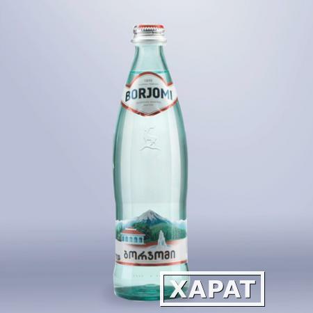 Фото Вода газированная минеральная BORJOMI (БОРЖОМИ), 0,33 л, стеклянная бутылка