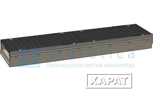 Фото Комплект: лоток водоотводный SUPER ЛВ-20.26,3.10.-бетонный с решеткой ячеис