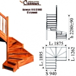 Фото №3 Лестница из дерева для дома и дачи готовые и под заказ