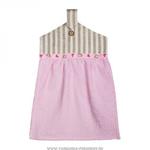фото Полотенце-платье для рук софи махра/лён,100 проц. х/б,розовое